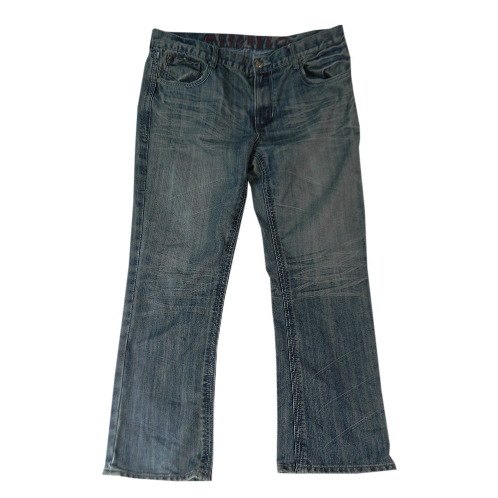Decree Men's Jeans 38 x 30 bootcut blue denim pants regular fit retro western